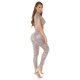 Salopeta leopard print wetlook catsuit Nazli 3 - jojofashion.ro