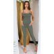 Salopeta dama mulata kaki, vascoza si nylon, Gabriele Salopeta dama mulata kaki, vascoza si nylon, Gabriele 2 - jojofashion.ro