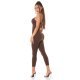 Salopeta mulata, maro, din nylon, Rebecka 5 - jojofashion.ro