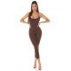Salopeta mulata, maro, din nylon, Rebecka 6 - jojofashion.ro
