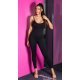 Salopeta dama mulata, neagra, din nylon, Rebecka 2 - jojofashion.ro
