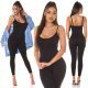 Salopeta dama mulata, neagra, din nylon, Rebecka 8 - jojofashion.ro