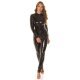Salopeta dama, neagra, din latex, mulata, cu maneca lunga, Jeannot Salopeta dama, neagra, din latex, mulata, cu maneca lunga, Jeannot 4 - jojofashion.ro