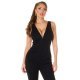 Salopeta neagra eleganta cu decolteu in V Inessa 4 - jojofashion.ro