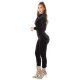 Salopeta neagra lunga din catifea cu fermoar Alice Salopeta neagra lunga din catifea cu fermoar Alice 3 - jojofashion.ro