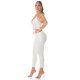Salopeta dama de club, bej, din piele eco, mulata, Viky Salopeta dama de club, bej, din piele eco, mulata, Viky 3 - jojofashion.ro