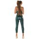 Salopeta dama de club, verde, din piele eco, mulata, Viky Salopeta dama de club, verde, din piele eco, mulata, Viky 6 - jojofashion.ro