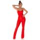 Salopeta dama rosie, mulata, cu spatele gol, Joliena 4 - jojofashion.ro