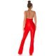Salopeta dama rosie, mulata, cu spatele gol, Joliena 6 - jojofashion.ro