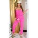 Salopeta roz, cu umerii goi, bandeau, Lorette Salopeta roz, cu umerii goi, bandeau, Lorette 2 - jojofashion.ro