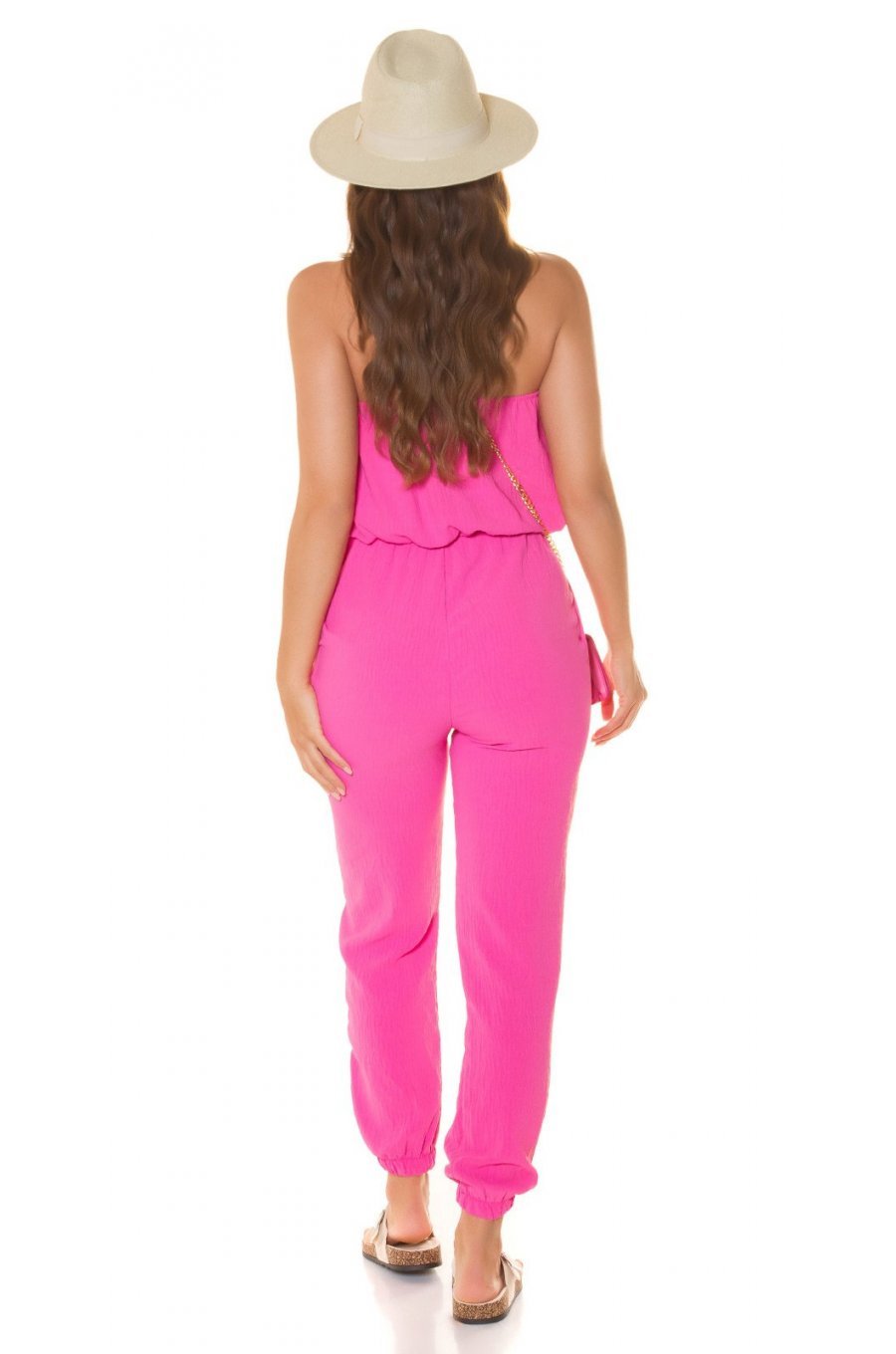 Salopeta roz, cu umerii goi, bandeau, Lorette Salopeta roz, cu umerii goi, bandeau, Lorette 5 - jojofashion.ro