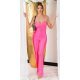 Salopeta dama roz neon, mulata, cu spatele gol, Joliena Salopeta dama roz neon, mulata, cu spatele gol, Joliena 2 - jojofashion.ro