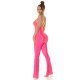Salopeta dama roz neon, mulata, cu spatele gol, Joliena Salopeta dama roz neon, mulata, cu spatele gol, Joliena 3 - jojofashion.ro
