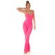 Salopeta dama roz neon, mulata, cu spatele gol, Joliena Salopeta dama roz neon, mulata, cu spatele gol, Joliena 4 - jojofashion.ro