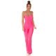 Salopeta dama roz neon, mulata, cu spatele gol, Joliena Salopeta dama roz neon, mulata, cu spatele gol, Joliena 6 - jojofashion.ro