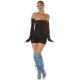 Salopeta scurta, neagra, mulata, cu manusi si umerii goi, Divinne Salopeta scurta, neagra, mulata, cu manusi si umerii goi, Divinne 2 - jojofashion.ro