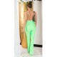 Salopeta verde neon, mulata, cu spatele gol, Joliena Salopeta verde neon, mulata, cu spatele gol, Joliena 3 - jojofashion.ro