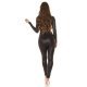 Salopeta dama WetLook neagra, mulata, cu maneca lunga, Tatienne 7 - jojofashion.ro