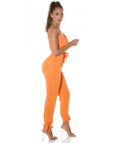 Salopete dama, Salopeta eleganta suprapusa orange Sierra - jojofashion.ro