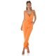 Salopeta de dama eleganta suprapusa orange Sierra 4 - jojofashion.ro