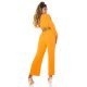 Salopeta eleganta evazata orange de vara Lazza 5 - jojofashion.ro