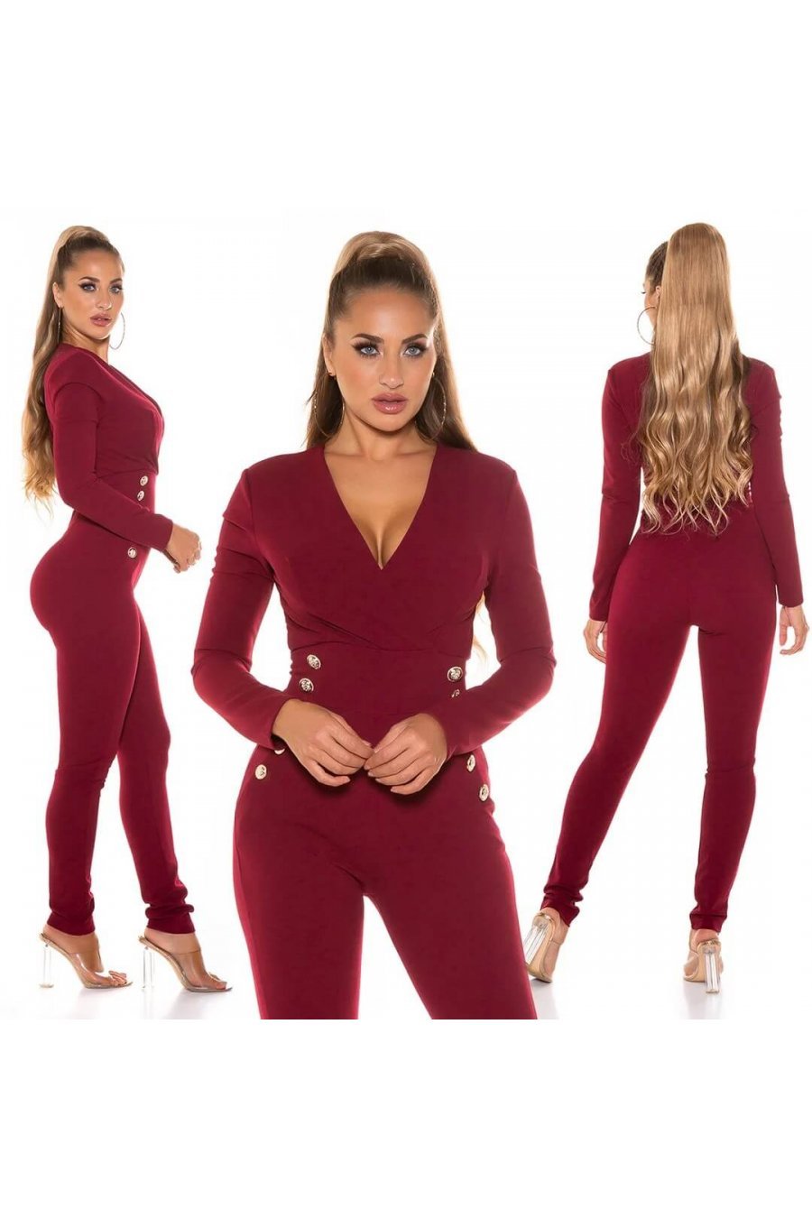 Salopeta eleganta burgundy, mulata Axena Salopeta eleganta burgundy, mulata Axena 6 - jojofashion.ro