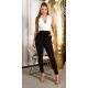 Salopeta eleganta dama office petrecuta alb cu negru Lizette Salopeta eleganta dama office petrecuta alb cu negru Lizette 2 - jojofashion.ro