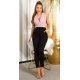 Salopeta eleganta petrecuta roz cu negru Lizette Salopeta eleganta petrecuta roz cu negru Lizette 4 - jojofashion.ro