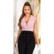 Salopeta eleganta petrecuta roz cu negru Lizette Salopeta eleganta petrecuta roz cu negru Lizette 5 - jojofashion.ro