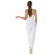 Salopeta de dama eleganta alba, conica, cu umerii goi Klotilde 5 - jojofashion.ro