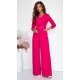 Salopeta eleganta, evazata, corai, cu maneca trei sferturi, KatrinW Salopeta eleganta, evazata, corai, cu maneca trei sferturi, KatrinW 2 - jojofashion.ro
