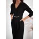 Salopeta eleganta, evazata, neagra, cu maneca trei sferturi, KatrinW Salopeta eleganta, evazata, neagra, cu maneca trei sferturi, KatrinW 3 - jojofashion.ro