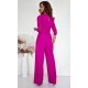Salopeta eleganta, evazata, roz magenta, cu maneca trei sferturi, KatrinW Salopeta eleganta, evazata, roz magenta, cu maneca trei sferturi, KatrinW 3 - jojofashion.ro