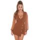 Salopeta dama eleganta maro scurta cu maneci din tul Debora 2 - jojofashion.ro