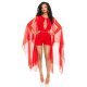 Salopeta scurta rosie din chiffon cu maneci fluture Mellya 4 - jojofashion.ro