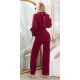 Salopeta evazata burgundy cu maneca lunga Seraya 3 - jojofashion.ro