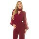 Salopeta evazata burgundy cu maneca lunga Seraya 4 - jojofashion.ro