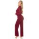 Salopeta evazata burgundy cu maneca lunga Seraya 5 - jojofashion.ro