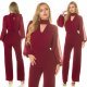 Salopeta evazata burgundy cu maneca lunga Seraya 6 - jojofashion.ro