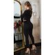 Salopeta mulata neagra, elastica, catsuit, cu fermoar, Rossella Salopeta mulata neagra, elastica, catsuit, cu fermoar, Rossella 3 - jojofashion.ro