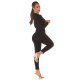 Salopeta mulata neagra, elastica, catsuit, cu fermoar, Rossella Salopeta mulata neagra, elastica, catsuit, cu fermoar, Rossella 7 - jojofashion.ro
