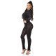Salopeta transparenta neagra cu glitter Betty 4 - jojofashion.ro