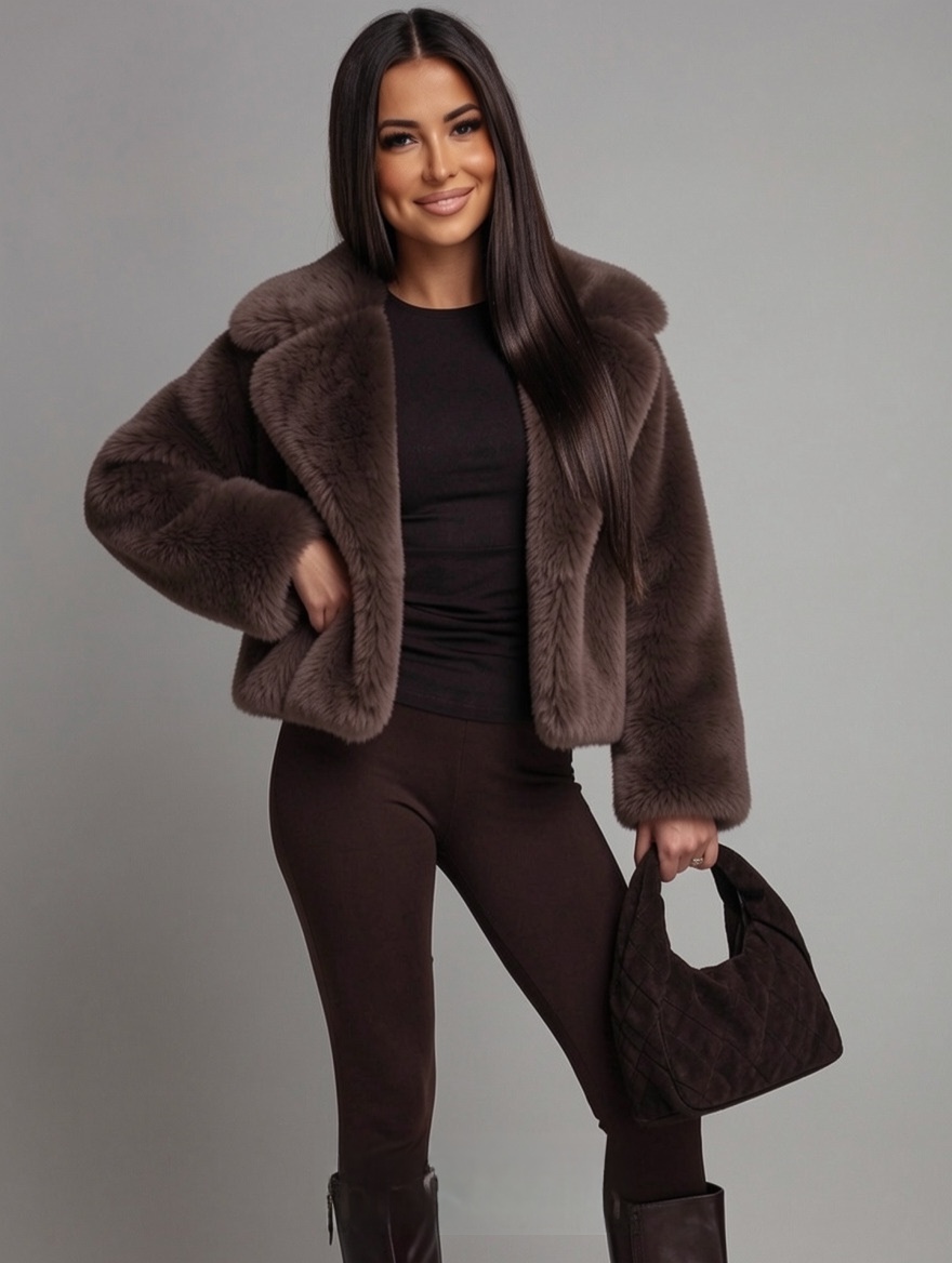 Haina blana eco maro scurta teddy bear Cozy