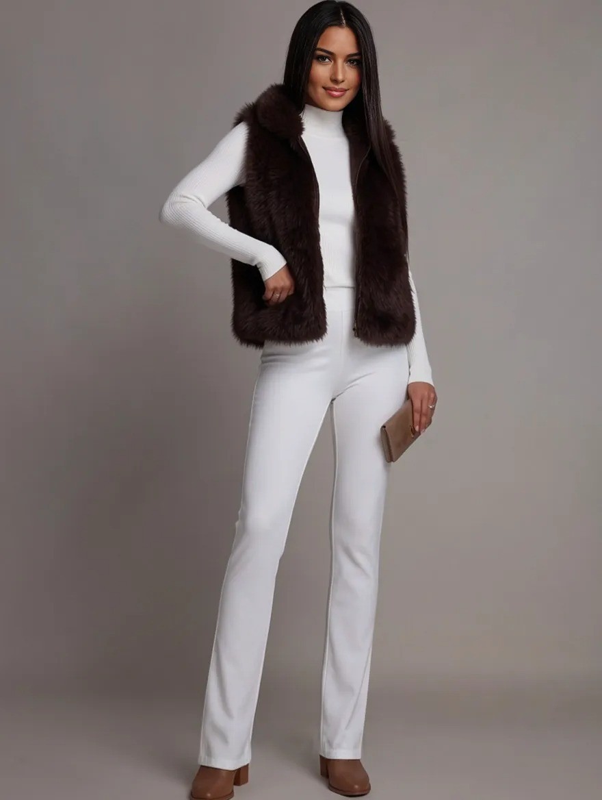 Vesta blana eco de dama maro teddybear cu gluga Bambi