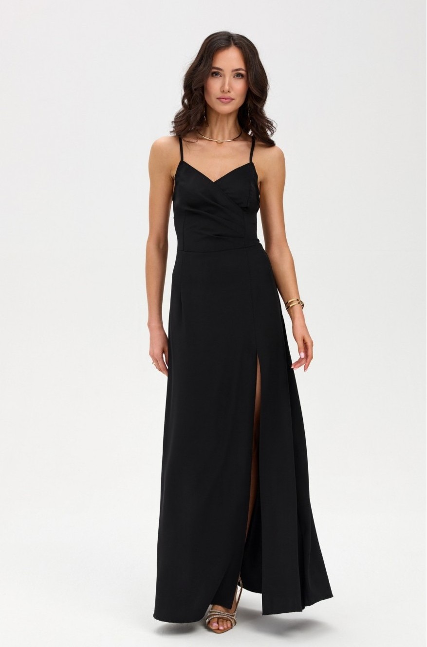 Rochie neagra lunga petrecuta cu spatele gol LivianaR